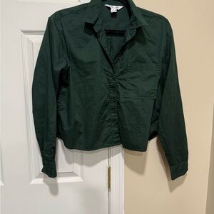 Dark Green Button-Up Shirt